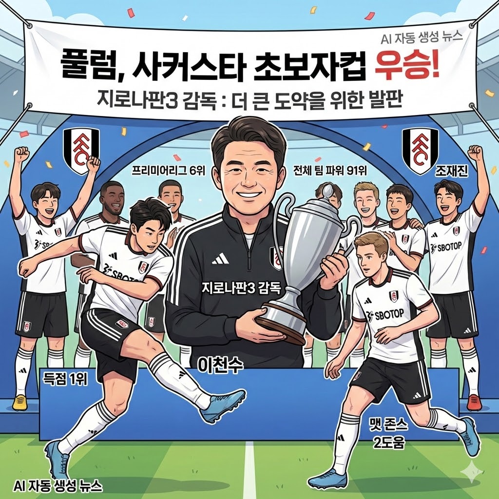 풀럼 지로나판3 감독, `초보자컵` 깜짝 우승!